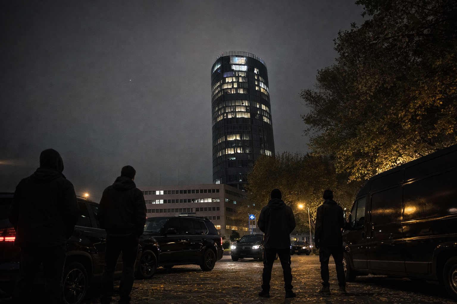 Das Triangle bei Nacht — die Fraktionen versammeln sich